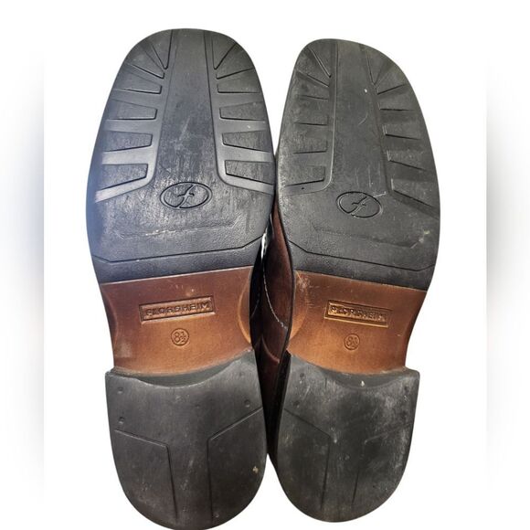 Florsheim Mens Corbin Mahogany Brown Leather Slip On Loafer, Size 8.5 Wide - Picture 8 of 11